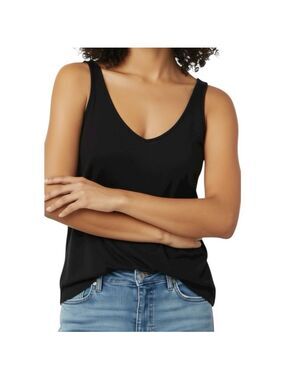 Prologue Black Lyocell Sleeveless V-Neck Tank Top Women’s Small NWOT
